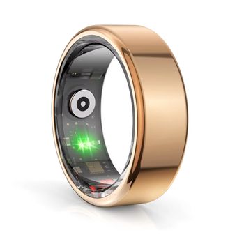 Anillo Inteligente Smart Ring Tracker Klack - Anillo Monitor De Pasos, Calorías, Oxígeno, Pulsaciones Y Calidad Del Sueño, Compatible Con Ios Y Android - Oro Rosa