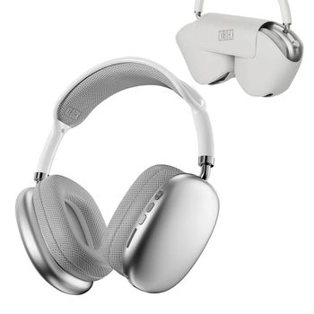 Auriculares Bluetooth De Diadema Con Funda Klack Pro Max, Reducción De Sonido Ambiente - Blanco