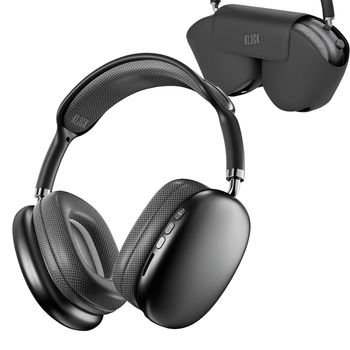 Auriculares Bluetooth De Diadema Con Funda Klack Pro Max, Reducción De Sonido Ambiente - Negro