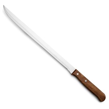 Cuchillo Jamonero Klack Con Hoja De 250 Mm En Acero Inoxidable, Cuchillo Afilado Cortar Jamón Y Carne, Óptimo Un Corte Preciso Jamón, Mango Madera Comprimida