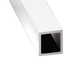 Perfil De Aluminio Blanco - Tubo Cuadrado - X4 Unds - 1'50m 60 Mm