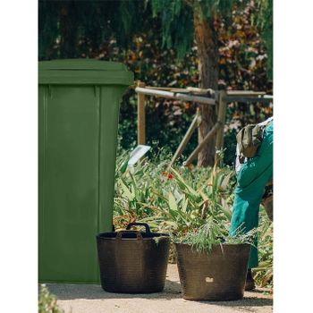 Contenedor De Basura Reciclables De Colores Con Ruedas   Mango Antideslizante  120 L (verde)jardin202