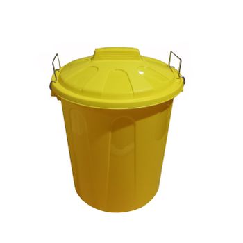 Cubo Basura De Plástico Con Tapadera  Cubo Almacenaje Y Reciclar  21 Litros (amarillo)jardin202