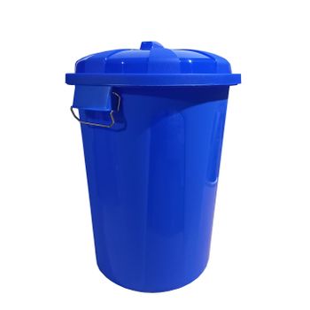 Cubo Basura De Plástico Con Tapadera  Cubo Almacenaje Y Reciclar  50 Litros (azul)jardin202