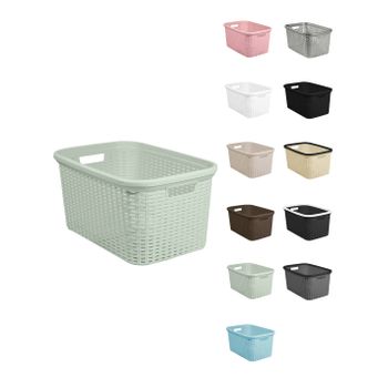 Cesto Para Ropa Sucia De Bambú Tela Homcom 50x32x69,7 Cm-gris con Ofertas  en Carrefour