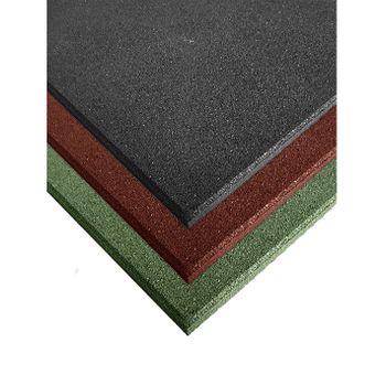 Loseta De Caucho Maciza 40mm  50x50cm  Especial Para Gimnasios  Suelos Infantiles  Fitness  2 Losetas: 0,5 M2 (negra)jardin202