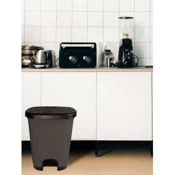 Cubo Basura De Plástico Con Tapadera Cubo Almacenaje Y Reciclar 50 Litros  (negro)jardin202 con Ofertas en Carrefour