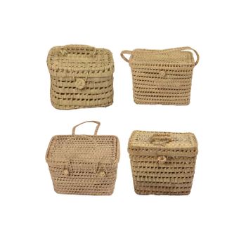 Cesta De Mimbre Picnic Multiusos – Cesta De Transporte De Mimbre Trenzado  27 X 20 X 20 Cm