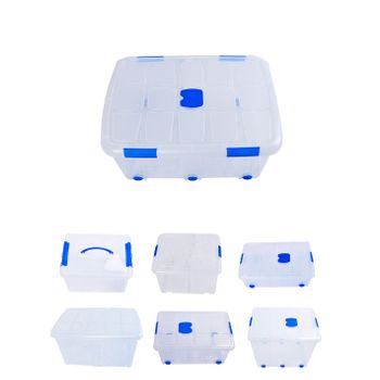 Cajas De Almacenaje Transparentes – Cajas Organizadoras De Plástico Con Tapa  Unidad (100l)jardin202