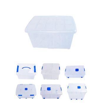 Cajas De Almacenaje Transparentes – Cajas Organizadoras De Plástico Con Tapa  Pack 2 Uds (60l)jardin202