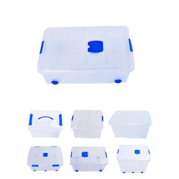 Cajas De Almacenaje Transparentes – Cajas Organizadoras De Plástico Con Tapa  Pack 2 Uds (55l)jardin202