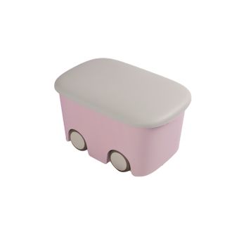 Cajas De Almacenaje Transparentes – Cajas Organizadoras De Plástico Con Tapa  Pack 4 Uds (rosa Claro 45l)jardin202