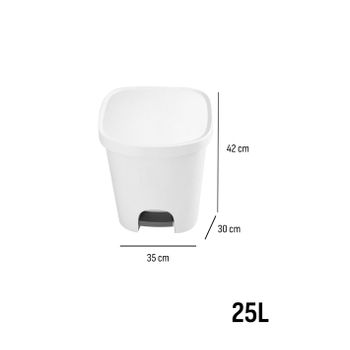 Cubo Basura Plástico Moderno Apertura Con Pedal Cubo Reciclar 50 Litros  (negro - Blanco)jardin202 con Ofertas en Carrefour