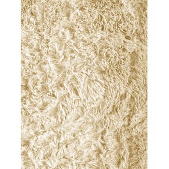 Alfombra Pelo Largo Suave Y Mullida - Estera Moderna Esponjosa Para El Hogar  133x195 Cm (crema)jardin202