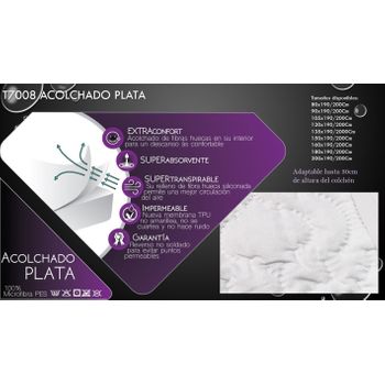 Protector De Colchón Tolra Acolchado-pq01 Blanco 150 Cm.