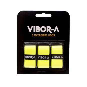 Blister 3 Overgrips Pro Vibor-a Liso Amarillo Fluor