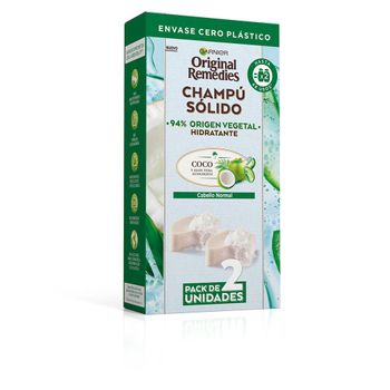 Original Remedies Champú Sólido Hidratante De Coco 2 X 60 Gr