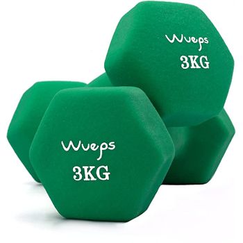 ▷ Chollo Pack de 2 mancuernas de neopreno Basics de 1,5 kg por sólo  19,15€ (-24%)