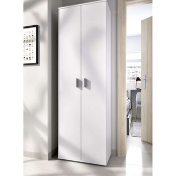 Armario Almacenaje De Cocina 1 Puerta Ava. Armario Multiusos En Blanco Con  3 Estantes. 180x37x34,4 Cm con Ofertas en Carrefour