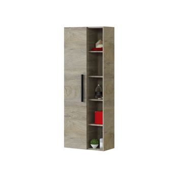 Columna Suspendida Buñol Para Baño Con Una Puerta Y Estantes Acabado Roble 135 Cm(alto) 50 Cm(ancho) 25 Cm(largo)