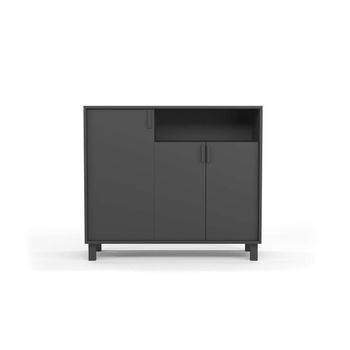 Mueble zapatero 4 cajones abatibles marrón roble 80x21x163.5 cm