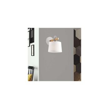 Aplique De Pared Modelo Arolas Acabado Blanco 22 Cm(alto) 17 Cm(ancho) 21 Cm(largo)