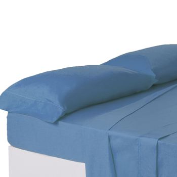 Set De 2 Fundas De Almohada Azules De Algodón Y Poliéster  Para Cama De 150 Cm