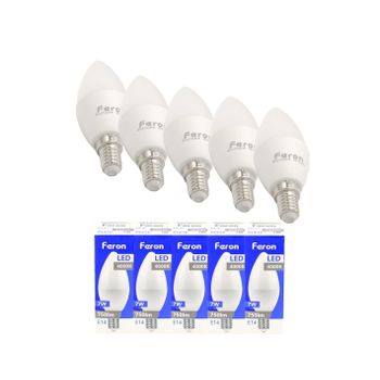 10x Bombilla led vela 7W rosca E14 3000K tipo C37