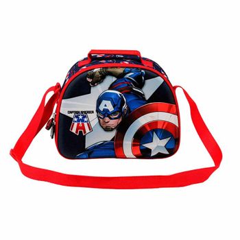 Capitán América Guard-bolsa Portamerienda 3d, Multicolor