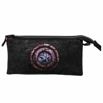 Capitán América Stone-estuche Portatodo Triple Hs, Negro