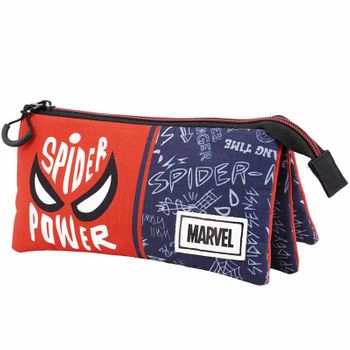 Spiderman Strife-estuche Portatodo Triple Hs, Rojo