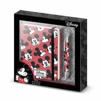 Mickey Mouse Blinks-caja Regalo Con Diario Y Bolígrafo, Rojo