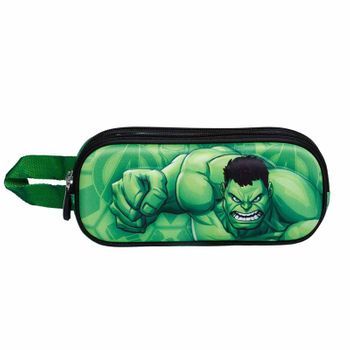 Hulk Destroy-estuche Portatodo 3d Doble, Verde