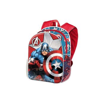 Karactermania Capitán América Gravity-mochila 3d Pequeña, Rojo (3252)