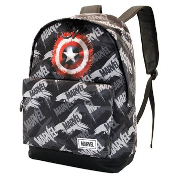 Capitán América Scratches-mochila Hs Fan, Gris