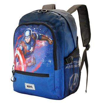 Capitán América Full-mochila Fight Hs Fan, Azul