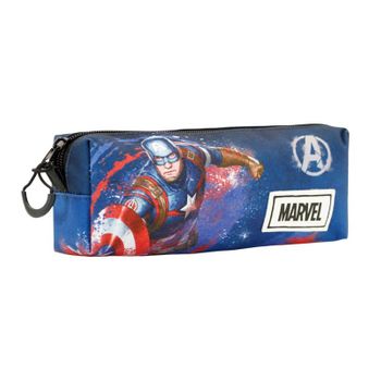 Capitán América Full-estuche Portatodo Cuadrado Fan, Azul