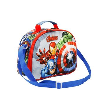 Los Vengadores Defy-bolsa Portamerienda 3d, Azul