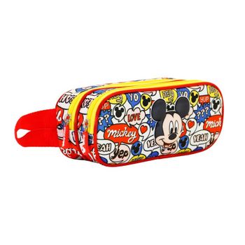 Mickey Mouse Yeah-estuche Portatodo 3d Doble, Rojo