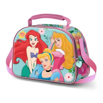 Princesas Disney Flowers-bolsa Portamerienda 3d, Azul