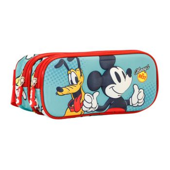 Mickey Mouse Best-estuche Portatodo 3d Doble, Verde