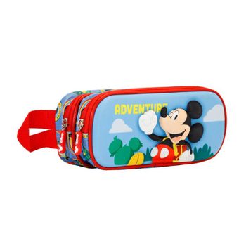 Mickey Mouse Adventure-estuche Portatodo 3d Doble, Multicolor