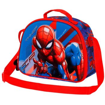 Spiderman Skew-bolsa Portamerienda 3d, Azul
