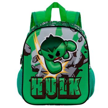 Mochila 3d Pequeña Hulk Greenmass Vengadores Avengers Marvel 31cm