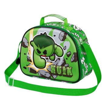 Hulk Greenmass-bolsa Portamerienda 3d, Verde