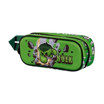 Hulk Greenmass-estuche Portatodo 3d Doble, Verde