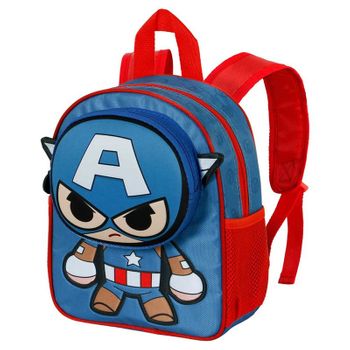 Capitán América Bobblehead-mochila Pocket, Azul