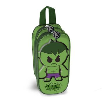 Hulk Bobblehead-estuche Portatodo 3d Doble, Verde