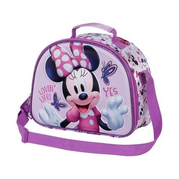 Minnie Mouse Butterflies-bolsa Portamerienda 3d, Lila