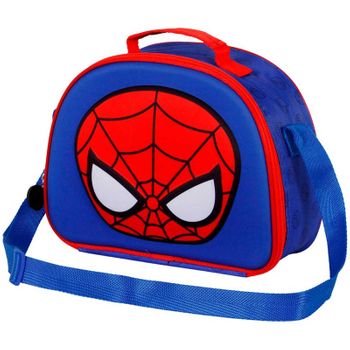 Spiderman Bobblehead-bolsa Portamerienda 3d, Azul